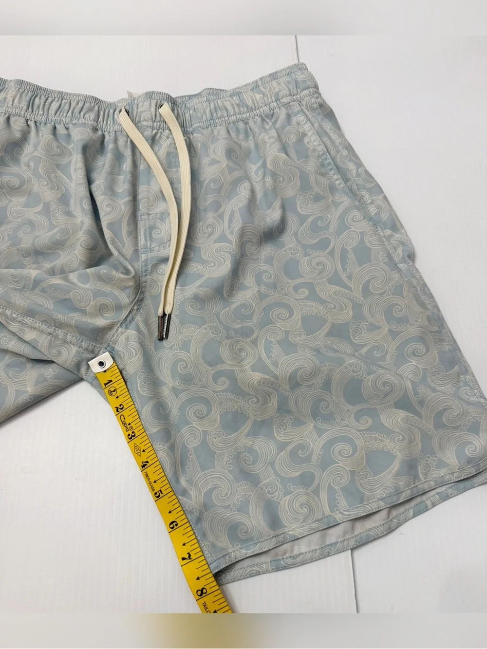 Fair Harbor Light Blue Tidal Wave Swim Short Trunks - M